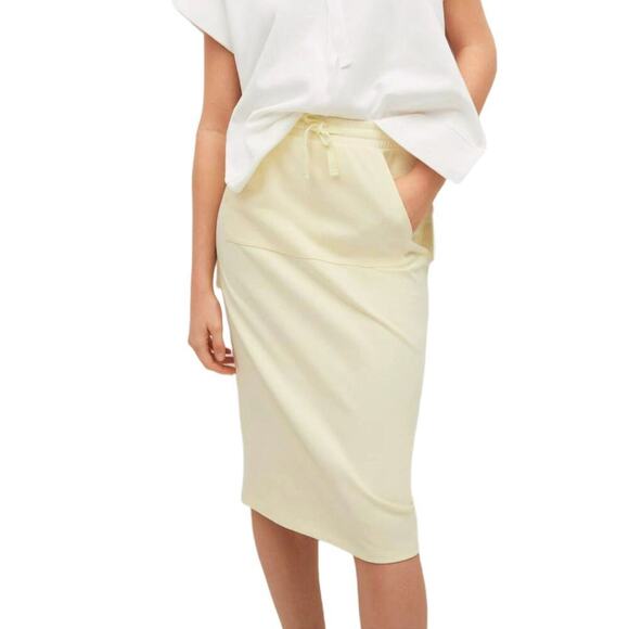 Mango Dresses & Skirts - New Mango High waist Kangaroo Patch Pocket Cotton Jersey Midi Skirt
